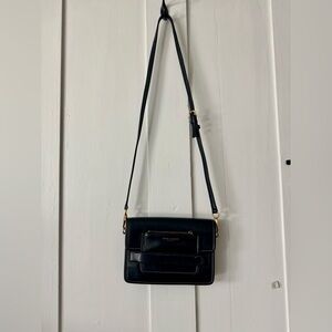 Marc Jacob Black Leather Crossbody Adjustable Strap Handbag